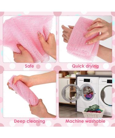African Bathing Sponge Net for Body Exfoliating - Pink | Shower Back Scrubber for Men & Women - Daily Use - Buy Online on GoSupps.com