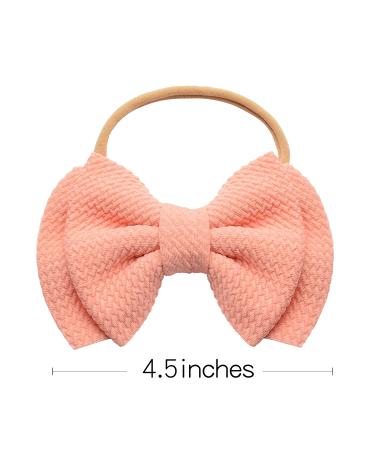 20 PCS Big Bows Nylon Headbands for Baby Girls | Hair Accessories for Newborns, Infants, Toddlers - Buy Online on GoSupps.com