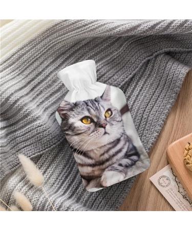 Fat Cat Hot Water Bottle with Plush Cover - Cozy Hand Warmer for Adults & Children (26.5x15.3cm) - International Shipping - Buy Online on GoSupps.com
