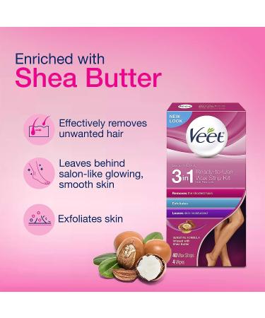 Veet Leg and Body Hair Remover Cold Wax Strips - 80 Strips (2 Packs) - Buy Online on GoSupps.com
