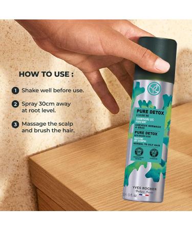 Yves Rocher Dry Shampoo Duo For Normal to Oily Hair | Invisible Powder | Restores Freshness & Volume | Silicone Free | Set of Two | Spray Bottle 150 ml each - Buy Online on GoSupps.com