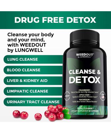 WEEDOUT Total Cleanse Detox Pills - Natural Full Body Cleanser - Fast Toxin Rid & Liver Repair - Urinary Tract Cleanse with Milk Thistle - 42 Capsules - Buy Online on GoSupps.com