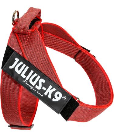 Julius-K9 2XL/3 Red-Grey Belt Harness | Premium Color & Gray Dog Harness for Ultimate Comfort | International Shipping Available - Buy Online on GoSupps.com