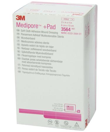 Buy 3M Medipore +Pad Soft Cloth Adhesive Wound Dressing 3564 - 50 Pads | Fast International Shipping - Buy Online on GoSupps.com