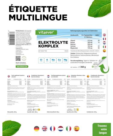 Electrolytes - 600 Tablets with Magnesium Calcium Potassium Sodium & Chloride - Electrolyte Balance & Muscle Function - Buy Online on GoSupps.com