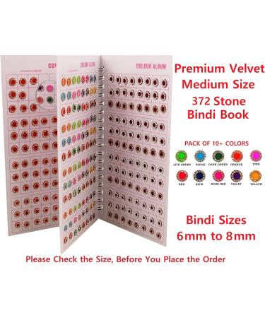Buy VAMA Multicolor Forehead Kumkum Bindi Booklet for Women & Girls - 376 Gold & White Stone Bindis | International Shipping Available - Buy Online on GoSupps.com