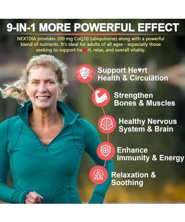 Nextdia Coq10 100mg 200mg Filled Gummies with Ashwagandha & Calcium + D3 & Magnesium Filled Gummies for Kids 4+ - Buy Online on GoSupps.com