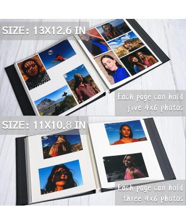 Vienrose Large Self Adhesive Photo Album - 4x6 5x7 8x10 Picture Scrapbook 40 Blank Pages - DIY Linen Cover - Grey 11x10.8 - Buy Online on GoSupps.com