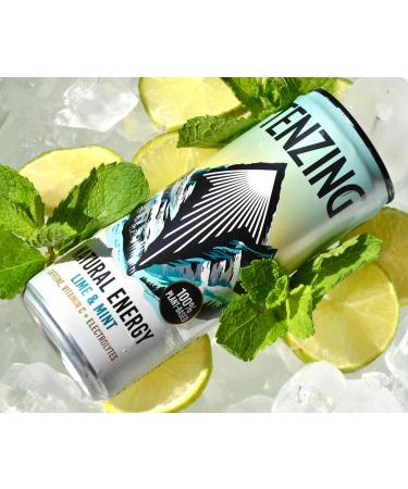 TENZING Natural Energy Drink Plant Based Vegan & Gluten Free Drink Lime & Mint 250ml (Pack of 12) - Buy Online on GoSupps.com