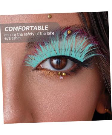 minkissy 5 Pairs Colored False Eyelashes Colored Cluster Lashes Colorful Lashes Winged Eyelashes Makeup Eye Lashes Carnival Party Eyelashes Makeup Tools Imitation Miss Fluffy - Buy Online on GoSupps.com