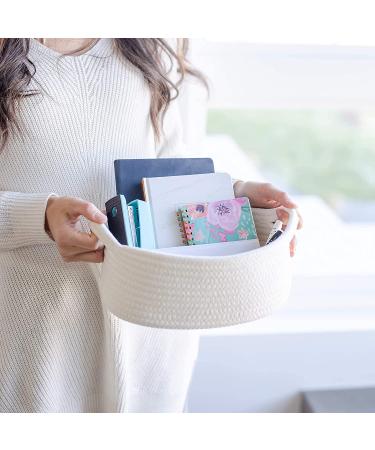 NaturalCozy 3-Piece Oval Storage Basket Set - Natural Woven Baskets for Storage and Gifting - Ideal for Nursery, Pets, and Home Organization - Off White - Buy Online on GoSupps.com