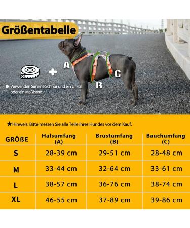 Huntboo Safety Harness for Small Dogs - Reflective & Adjustable Vest with Padded Handle - Break-Out & Panic Control - Orange (Pack of 1) - Buy Online on GoSupps.com