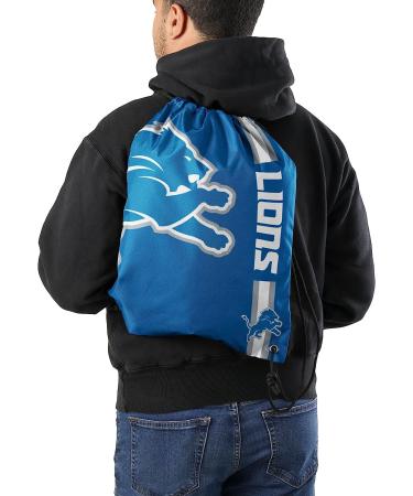 Detroit Lions NFL Big Logo Drawstring Backpack - Official Team Merchandise - Buy Online on GoSupps.com