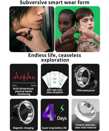 Buy Stylish IPX8 Smart Ring Upgrade | Intelligent Sleep Monitor & Health Tracker | Gold No.18 - Perfect for Daily Use - Buy Online on GoSupps.com