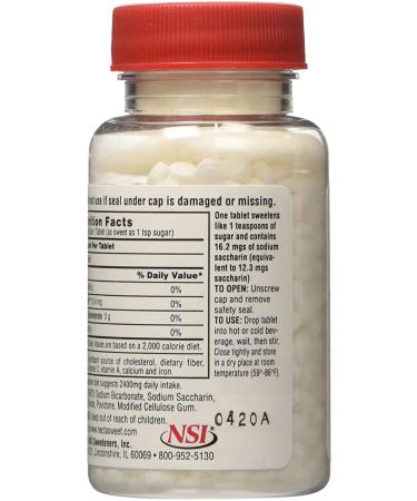 Necta Sweet Saccharin Tablets 1/4 Grain 1000 Tablet Bottle x 4 - Bulk Pack for Sweetening Needs - Buy Online on GoSupps.com