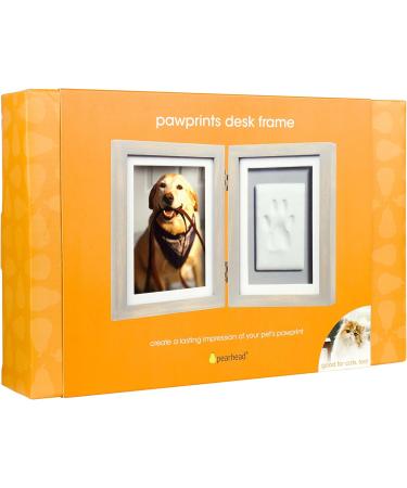 Pearhead Pet Paw Print Photo Frame - DIY No Mess Keepsake Kit for Cats & Dogs | Ideal Memorial Gift in Distressed Gray - Buy Online on GoSupps.com