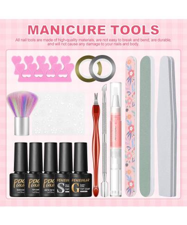 PEACECOLOR Gel Nail Starter Kit with Nail Lamp and Drill 35 Colours Soak Off Gel Nail Polish Set with Golden Silver Matte Top Coat Manicure Tools Nail Kits Full Set for Beginners Women Home DIY A1 - Buy Online on GoSupps.com
