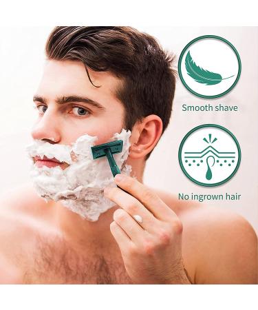 Eco-Friendly Bambaw Sea Green Double Edge Safety Razor for Men with Stand | Reusable Metal DE Razor - Buy Online on GoSupps.com