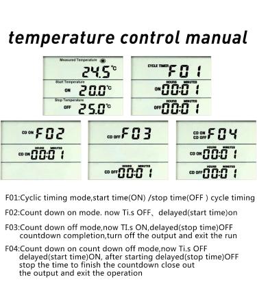 Furado Digital Temperature Controller LCD Screen Heating Cooling Temperature Switch Thermostat Outlet Socket with 1.7m Sensor 230V Digital Thermostat for Greenhouse Farm Terrarium Reptile - Buy Online on GoSupps.com