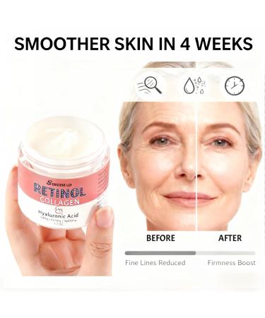SIRUIMAO Retinol Collagen & Hyaluronic Acid Cream Anti-Wrinkle Face Moisturizer for Day & Night Use | Firming Neck & D collet Treatment 1.7 fl oz - Buy Online on GoSupps.com