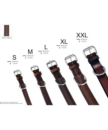 Premium Leather Sniffing Fans Collar for Dogs - Padded Durable Fits Small to Large (S: 24-30cm Brown) - Buy Online on GoSupps.com