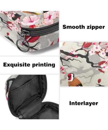 Blooming Cherry Pattern Sanitary Napkin Storage Bags - Durable Period Bags for Women & Teens | Menstrual Cup Bags - Buy Online on GoSupps.com