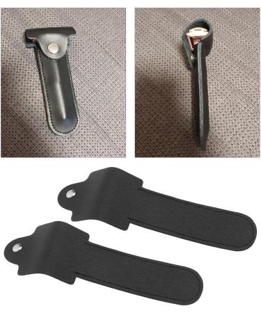 Emsea 2pcs PU Leather Razor Holder - Travel Double Edge Shave Case for Business Trips - Black 14x5.5cm - Buy Online on GoSupps.com