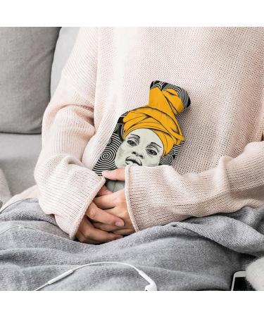 Turban Woman Hot Water Bottle with Plush Cover - Bed Warmer for Adults & Children - 26.5x15.3cm - International Shipping - Buy Online on GoSupps.com