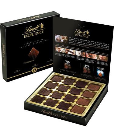 Lindt Excellence Squares Tasting Black 70% Box 176 g - Buy Online on GoSupps.com
