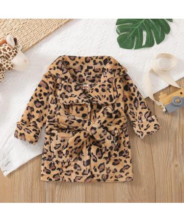 Shop Verve Jelly Baby Boy Girls Bathrobes - Soft Flannel Nightwear for Toddlers 4-5 Years - Cozy Leopard Print Winter Pajamas - Buy Online on GoSupps.com