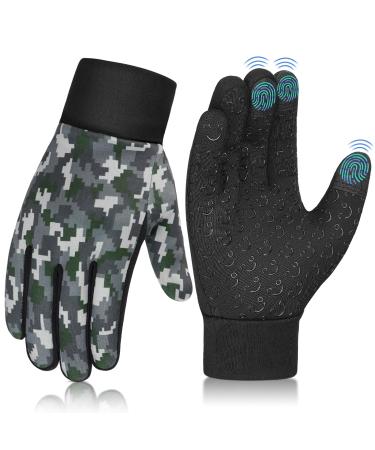 Aotow children gloves warm bicycle gloves winter-touchscreen winter gloves Bicycle children's gloves Thermo windple fleece riding gloves with anti-slip for 4-12 years child young girl camouflage xl (10-12 years) - Buy Online on GoSupps.com