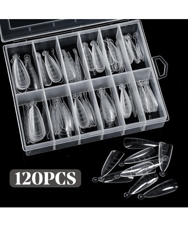 120pcs Dual Forms Stiletto & Almond Style Poly Extension Gel Nail Kit - DIY at Home - Buy Online on GoSupps.com