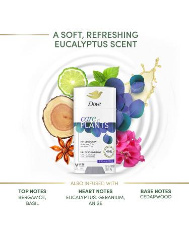 Dove Care by Plants Eucalyptus Deodorant Stick - 2.6 oz (Pack of 3) | Underarm Skin Care, 24-Hour Protection, Aluminum-Free - Buy Online on GoSupps.com