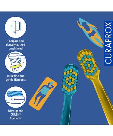 Curaprox CS 5460 Ultra Soft Manual Toothbrush - Summer 2022 Special Edition (2 Pack) | Perfect for Sensitive Gums | International Shipping Available - Buy Online on GoSupps.com