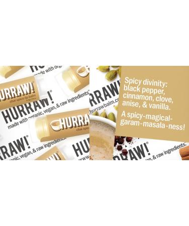 Hurraw! Chai Spice Lip Balm 3 Pack: Organic Certified Vegan Cruelty and Gluten Free. Non-GMO 100% Natural Ingredients. Bee Shea Soy and Palm Free. Made in USA - Buy Online on GoSupps.com