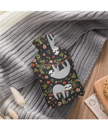 Hot Water Bottle with Lid - Animal Sloth Rubber Bag for Pain Relief Cramps & Foot Warmer - Hot & Cold Therapy - Buy Online on GoSupps.com