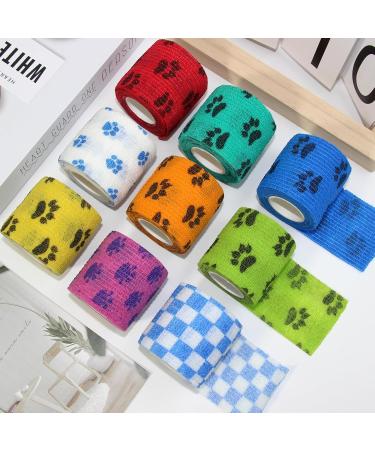 Self-Adhering Elastic Bandage - 9 Rolls 5cm x 4.5m | Ideal for Dogs Horses & Pets | Wrap for Wrist Ankle & Finger Support - Buy Online on GoSupps.com