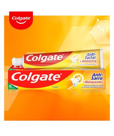  Colgate Colgate Antisarro & Whitening Toothpaste Tartar Fighting Bright and Healthy Teeth Strengthens Your Teeth for the Whole Family Clinically Tested Pack 12 x 75 ml - Buy Online on GoSupps.com