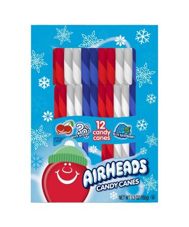 Airheads Assorted Flavors Candy Canes 5.3 oz 12 Count