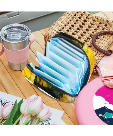 Colorful Storage Bags for Women | Watercolor Parrot Patterns | Portable Menstrual Pad & Bandage Holder | Multi-functional Organizer for School & Office - Buy Online on GoSupps.com