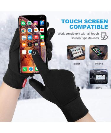 Anqier Winter Gloves Warm Touchscreen Gloves Running Driving Cycling Gloves Men Women Black-a Large - Buy Online on GoSupps.com