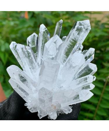 1pc White Transparent Quartz Crystal Cluster Specimen Suitable for Home Crystal Cluster (Size : 600g) - Buy Online on GoSupps.com
