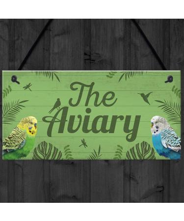 Red Ocean Aviary Bird Sign - Bird Cage Accessories Garden Plaque for Nan Grandad - Bird Lover Gift - Buy Online on GoSupps.com