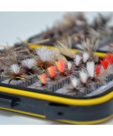 Outdoor Planet Assorted Trout Fly Fishing Lure Pack - 66 Top-Rated Flies + Waterproof Pocketed Fly Box - Buy Online on GoSupps.com