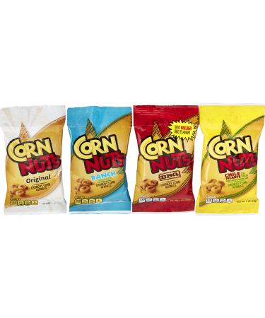 CORN NUTS Crunchy Corn Kernels Variety Pack (Original, Ranch, BBQ, Chile Picante con Limon), 1 oz Bag (Pack of 12) 1 Ounce (Pack of 12)