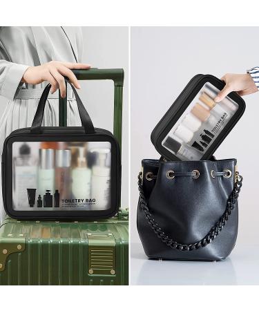 MAANGE Translucent Waterproof Toiletry Bag Set for Women and Men - 2 PC Makeup Organizer for Travel - Medium + Small Sizes - Buy Online on GoSupps.com