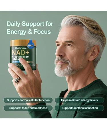 NAD Supplement with Nicotinamide Riboside & Resveratrol |NMNH Supplement Alternative| 1100mg NAD+ Complex with Quercetin Phytosome & CoQ10 | Liposomal Delivery 120 Capsules 120 Count (Pack of 1) - Buy Online on GoSupps.com