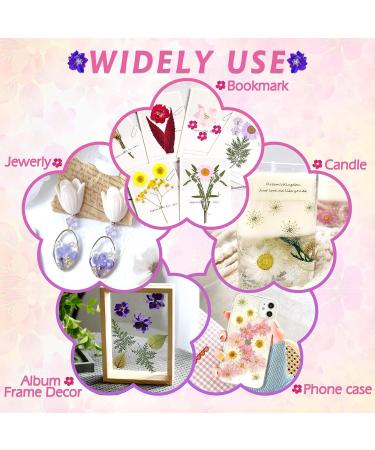Dried Pressed Flower Kit for Resin Crafts - 140 Pcs Natural Herbs, Leaves & Flowers for Scrapbooking, DIY Art, Jewelry, Candle, Soap Making - Bulk Pack - Buy Online on GoSupps.com