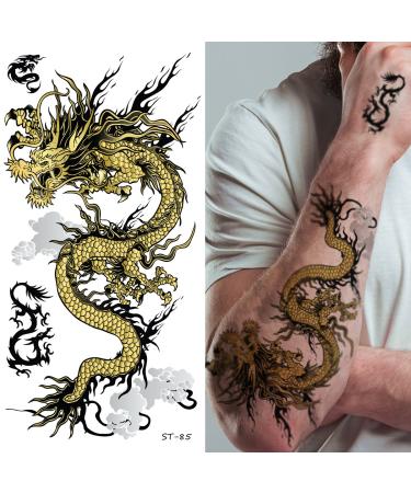 Supperb  Temporary Tattoos - Angry Dragon (Set of 2) - Buy Online on GoSupps.com