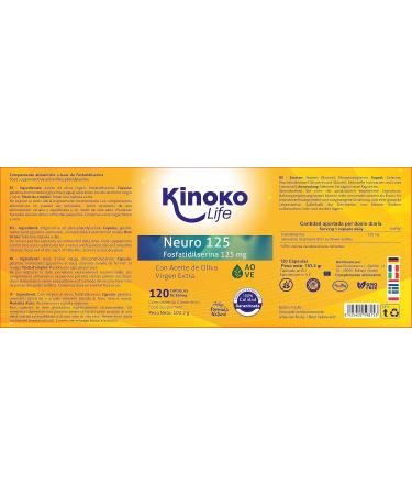 NEURO 125 | Phosphatidylserine 125 MG | 120 Capsules | Virgin Olive Oil | Soy Free | 3x Absorption | High Concentration | Magnesium Stearate Free | NO GMO | PS | - Buy Online on GoSupps.com